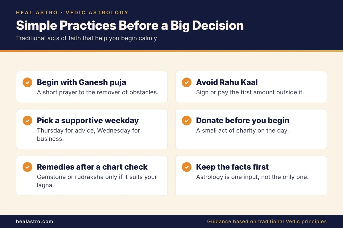 simple practices to follow before making an important decision