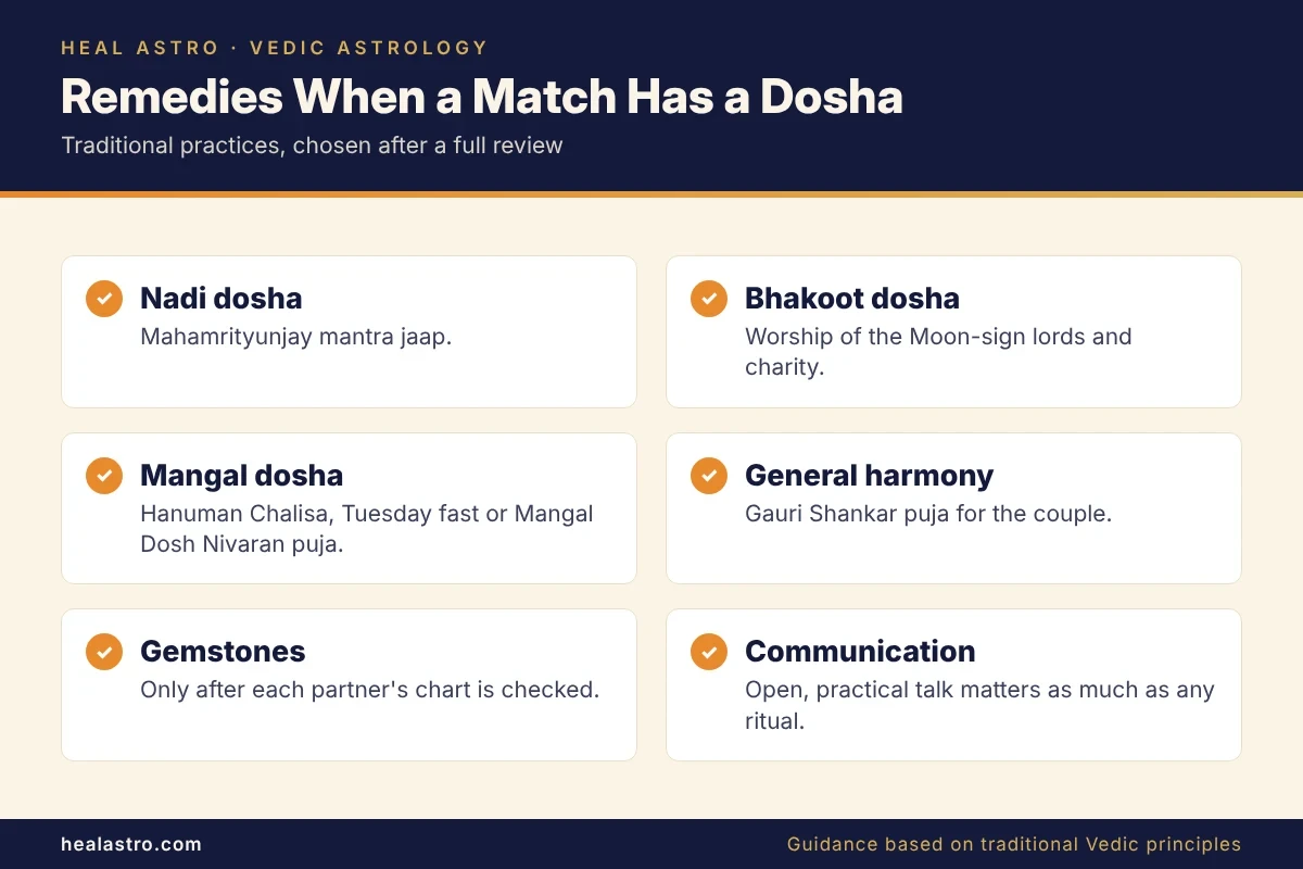 remedies when kundali matching shows a dosha